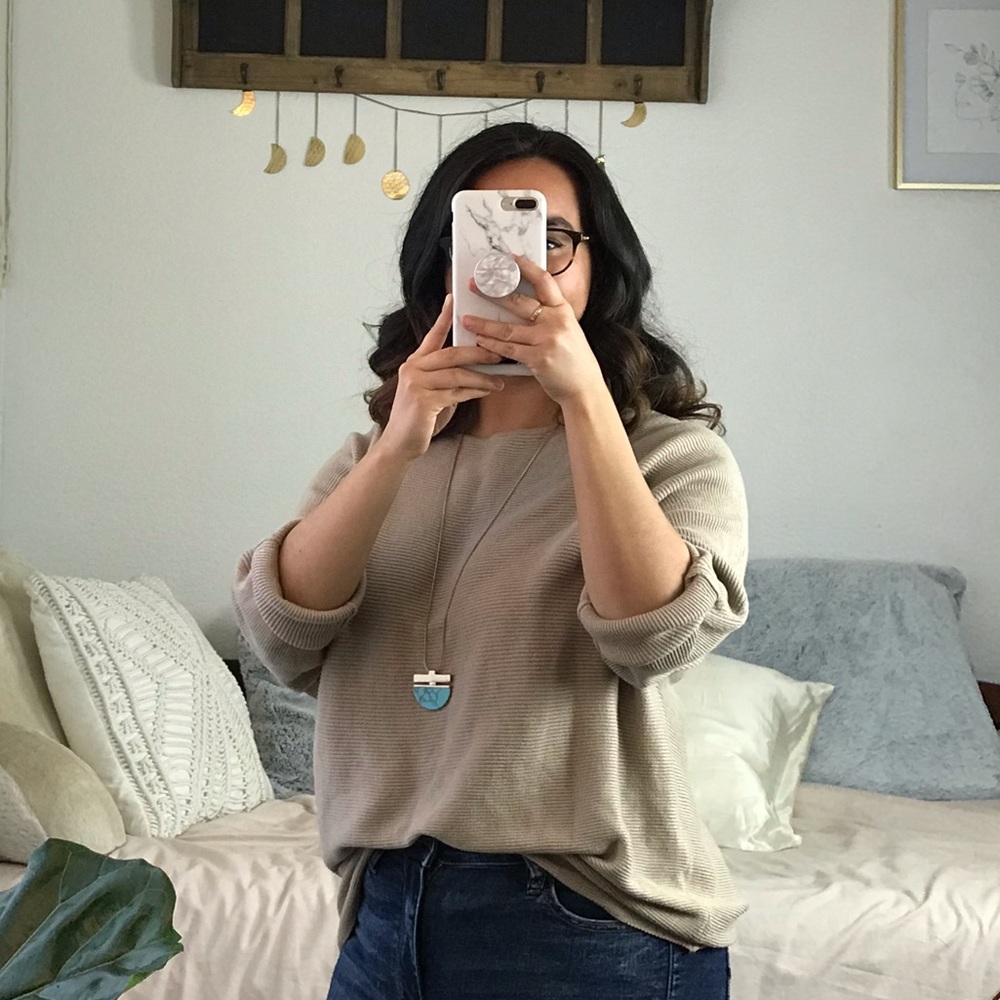 H&M Nude Ribbed Sweater - Picture 2 of 2